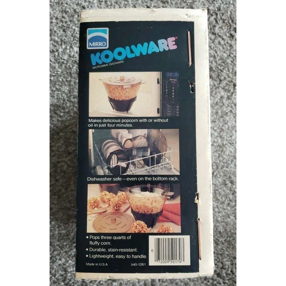 RARE Vintage MIRRO Koolware Microwave Corn Popcorn Popper 3 Qt Model M-5017